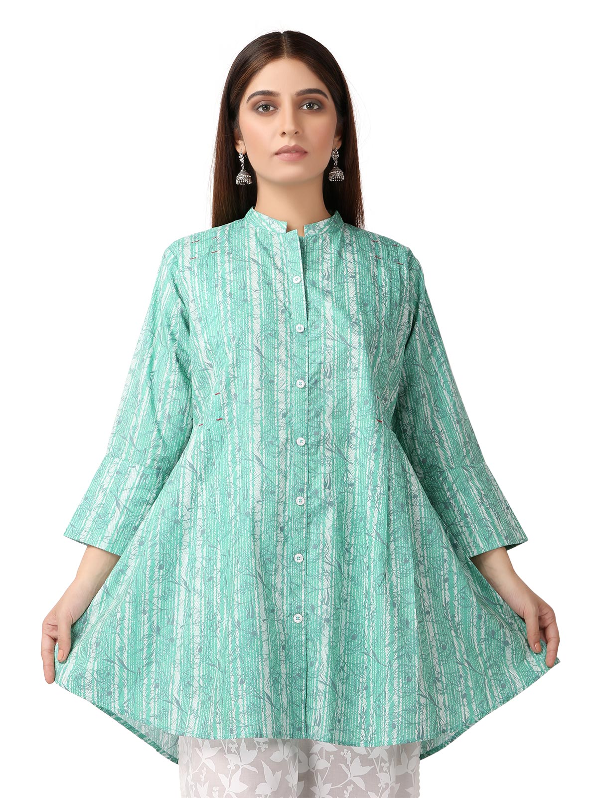 Edenrobe - Pret 1Pc Printed Cambric Shirt - ELTKP19-67033