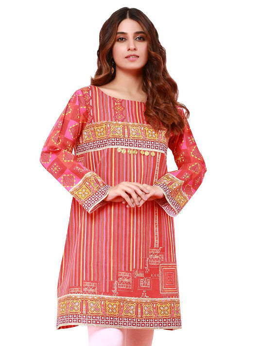 Edenrobe - Pret 2Pc Printed Khaddar Shirt Trouser - ELTKP19-67057 (2-PCS)
