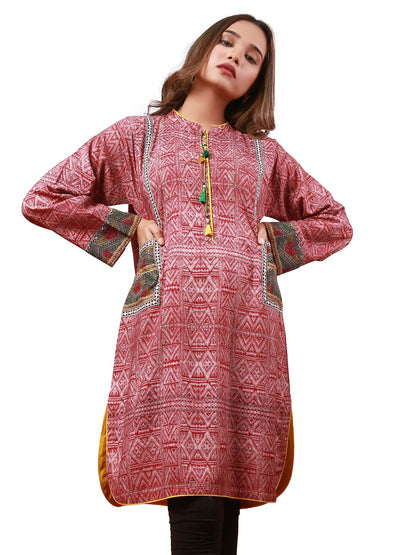Edenrobe - Pret 1Pc Printed Viscose Shirt - ELTKP19-67063