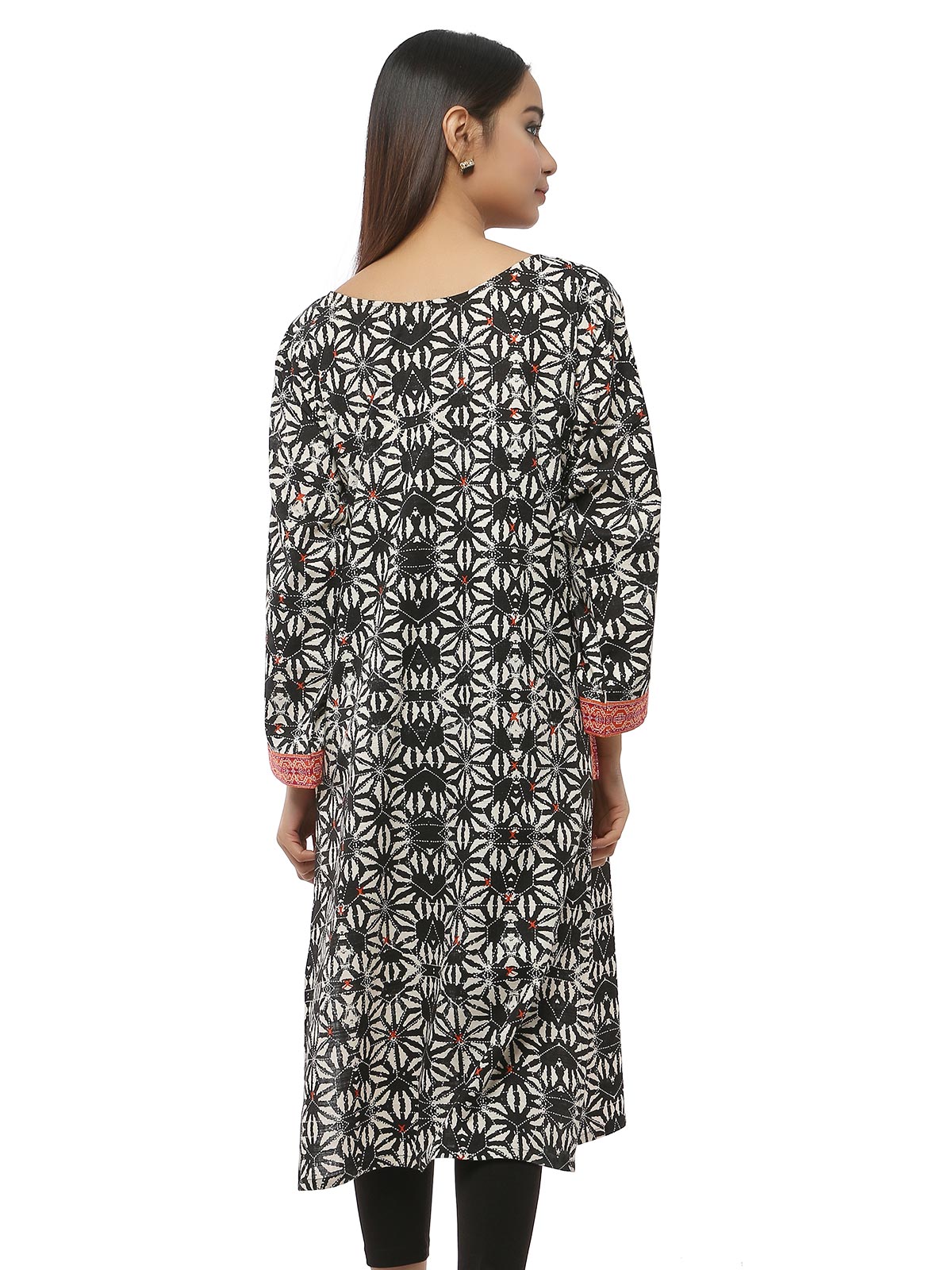 Edenrobe - Pret 1Pc Printed Black Shirt - ELTKP19-67083