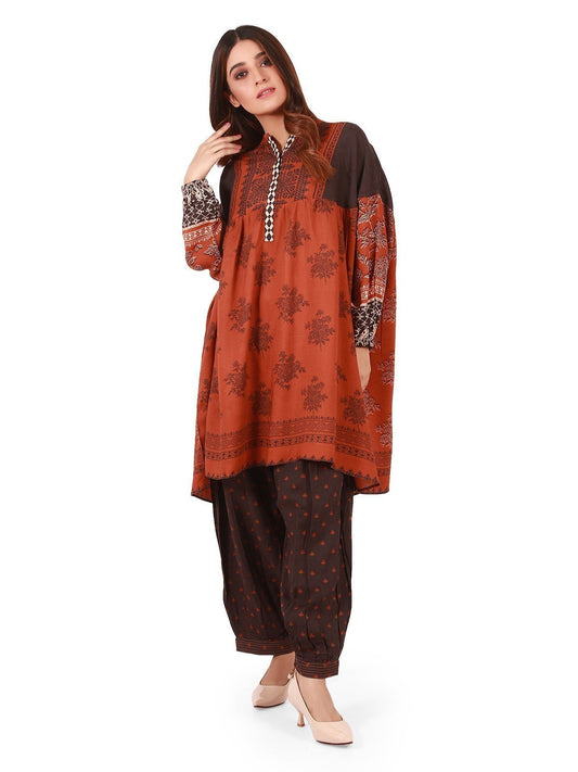 Edenrobe - Pret 2Pc Printed Viscose Shirt Trouser - ELTKP19-67084 (2-PCS)