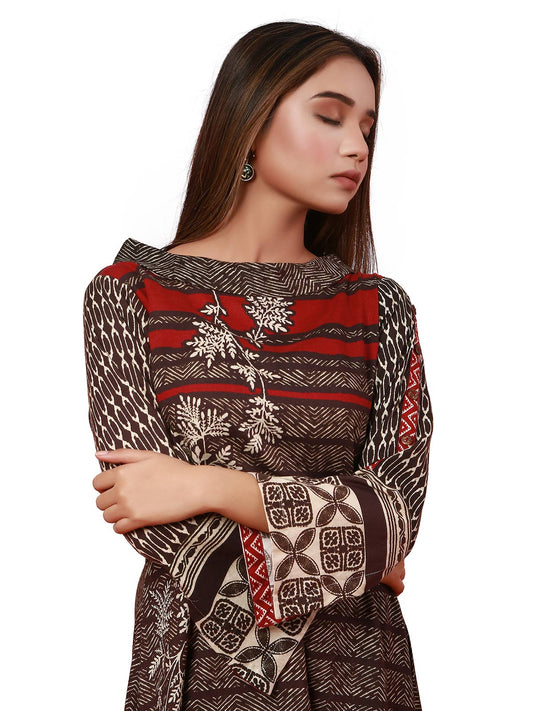 Edenrobe - Pret 1Pc Printed Viscose Shirt - ELTKP19-67099