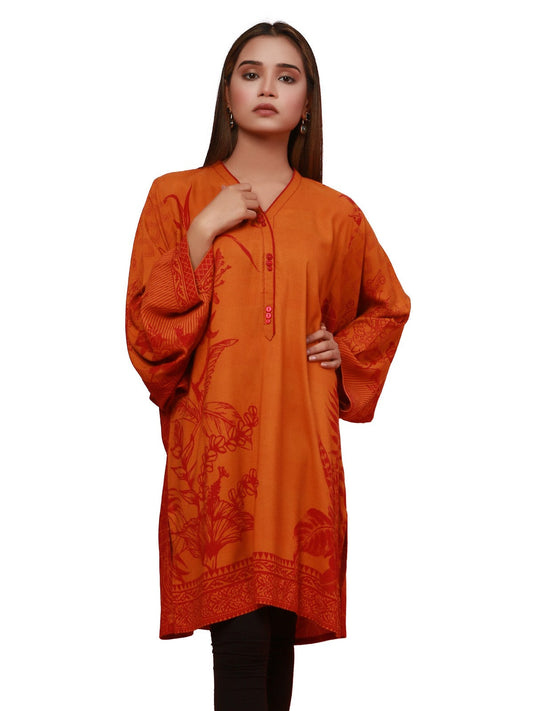 Edenrobe - Pret 1Pc Printed Rust Shirt - ELTKP19-67103