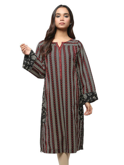 Edenrobe - Pret 1Pc Printed Khaddar Shirt - ELTKP19-67108