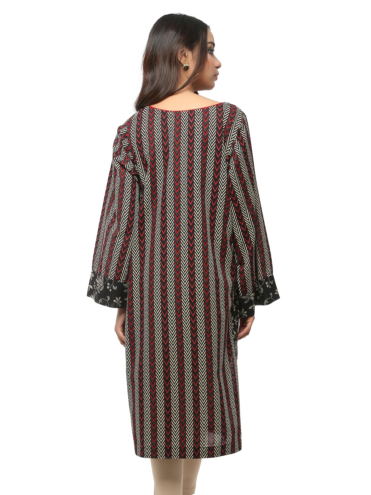 Edenrobe - Pret 1Pc Printed Khaddar Shirt - ELTKP19-67108