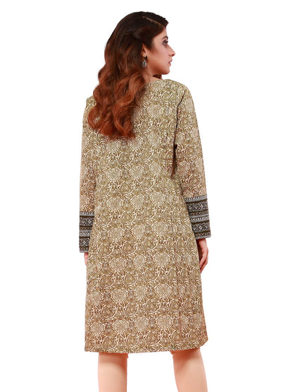 Edenrobe - Pret 1Pc Printed Khaddar Shirt - ELTKP19-67109