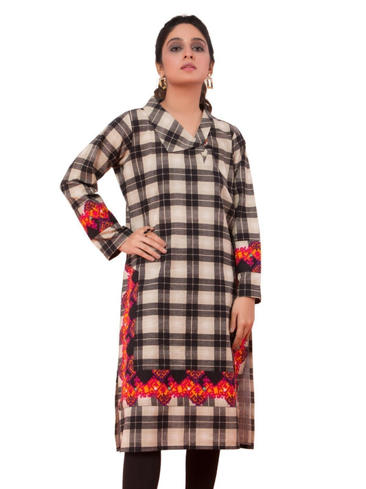 Edenrobe - Pret 1Pc Printed Khaddar Shirt - ELTKP19-67110