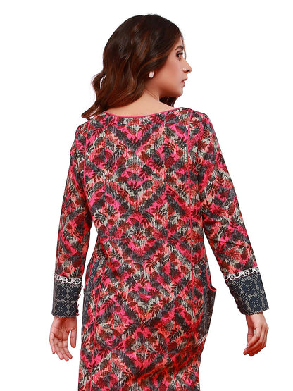 Edenrobe - Pret 1Pc Printed Khaddar Shirt - ELTKP19-67111