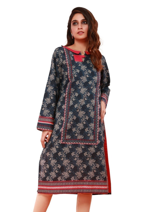 Edenrobe - Pret 1Pc Printed Khaddar Shirt - ELTKP19-67123