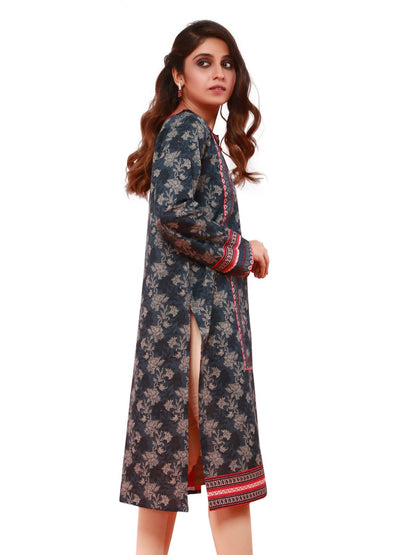 Edenrobe - Pret 1Pc Printed Khaddar Shirt - ELTKP19-67123