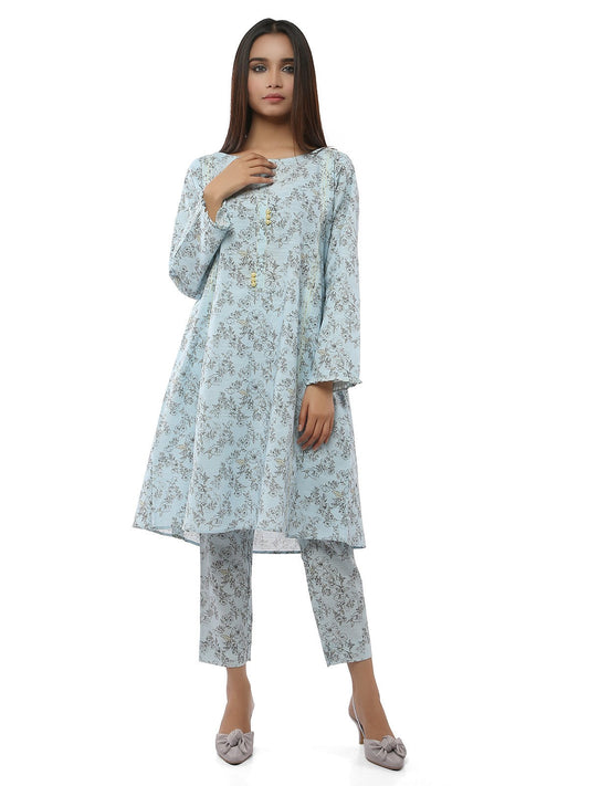 Edenrobe - Pret 2Pc Printed Khaddar Shirt Trouser - ELTKP19-67165 (2-PCS)