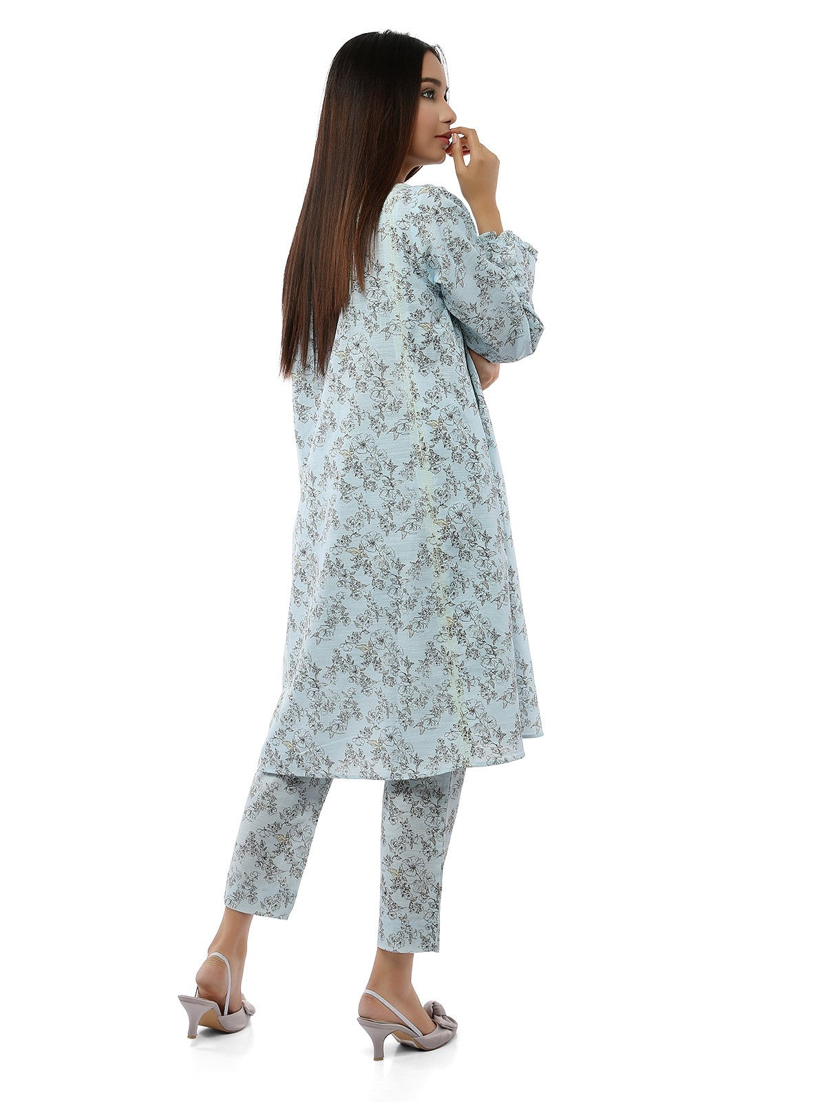 Edenrobe - Pret 2Pc Printed Khaddar Shirt Trouser - ELTKP19-67165 (2-PCS)