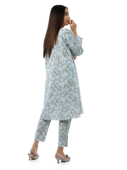 Edenrobe - Pret 2Pc Printed Khaddar Shirt Trouser - ELTKP19-67165 (2-PCS)