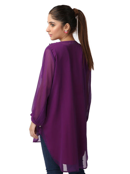 Edenrobe - Women's Purple Western Top - ELTW19-66581
