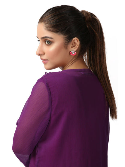 Edenrobe - Women's Purple Western Top - ELTW19-66581