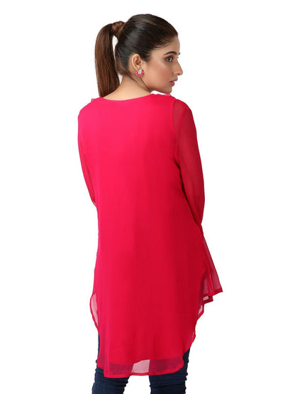 Edenrobe - Women's Pink Western Top - ELTW19-66588