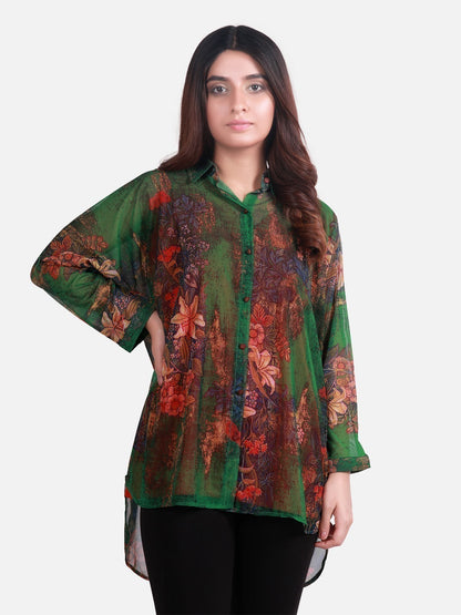 Edenrobe - Women's Green Western Top - ELTW19-66678