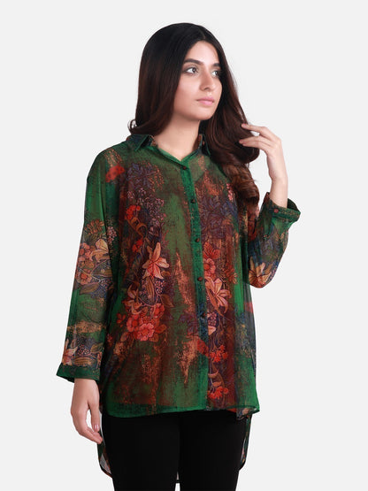 Edenrobe - Women's Green Western Top - ELTW19-66678