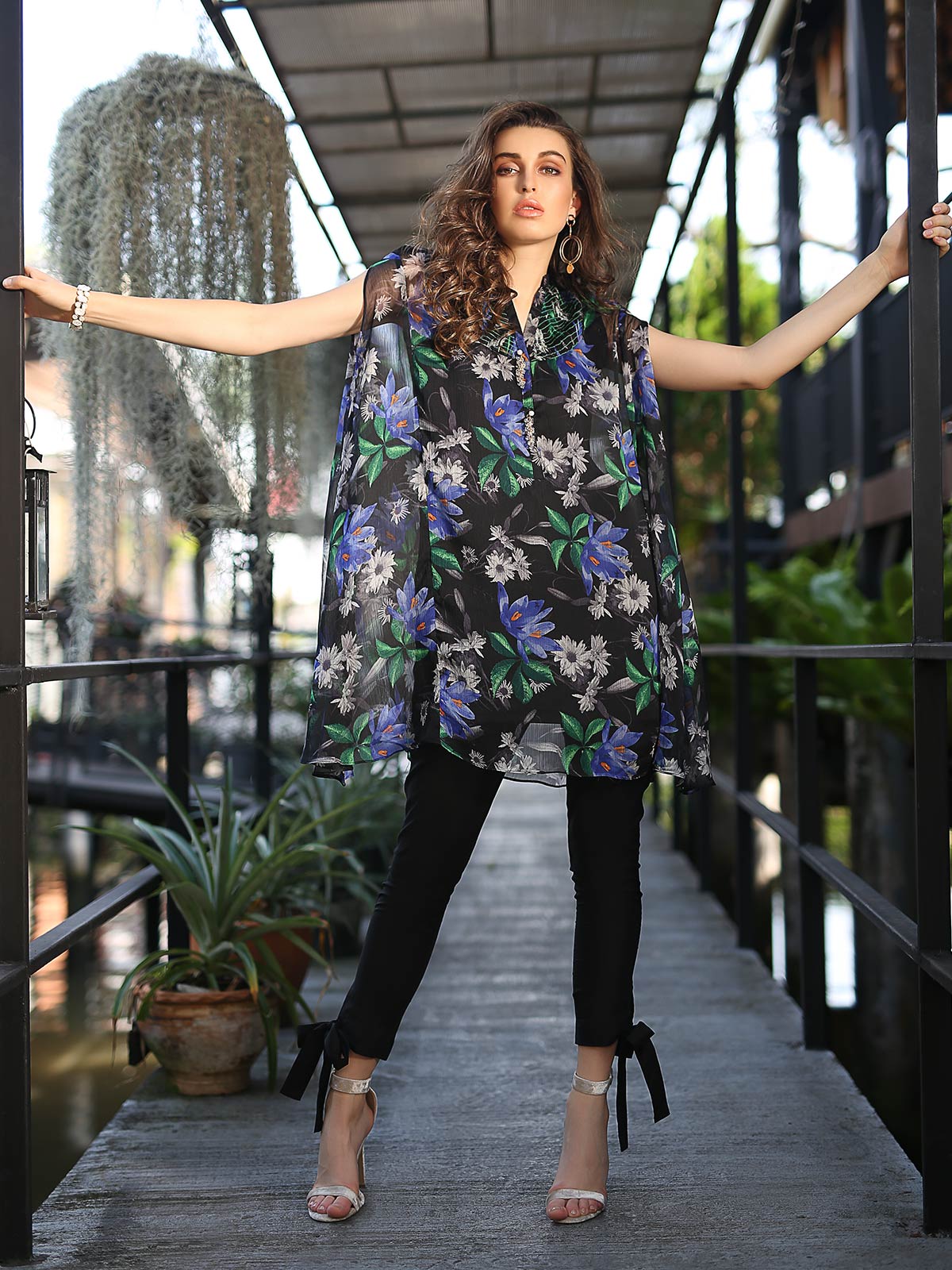 Edenrobe - Women's Black Western Top - ELTW19-66680