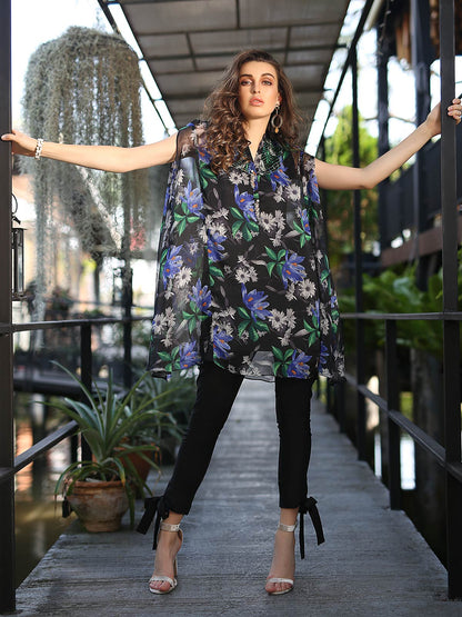 Edenrobe - Women's Black Western Top - ELTW19-66680