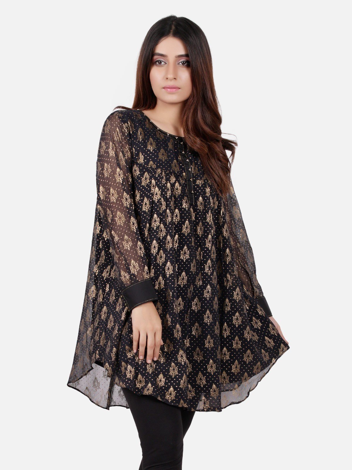 Edenrobe - Women's Black Western Top - ELTW19-66699