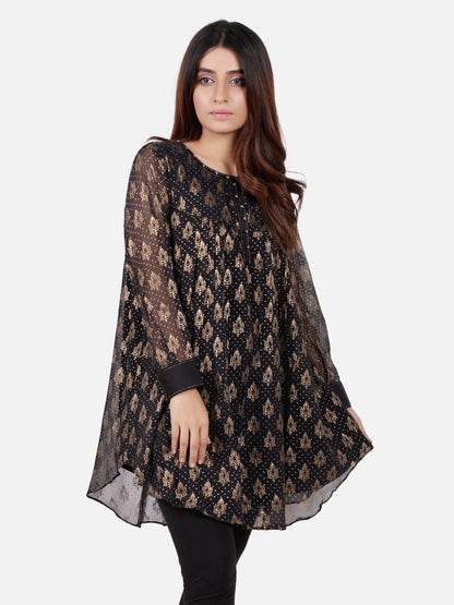 Edenrobe - Women's Black Western Top - ELTW19-66699