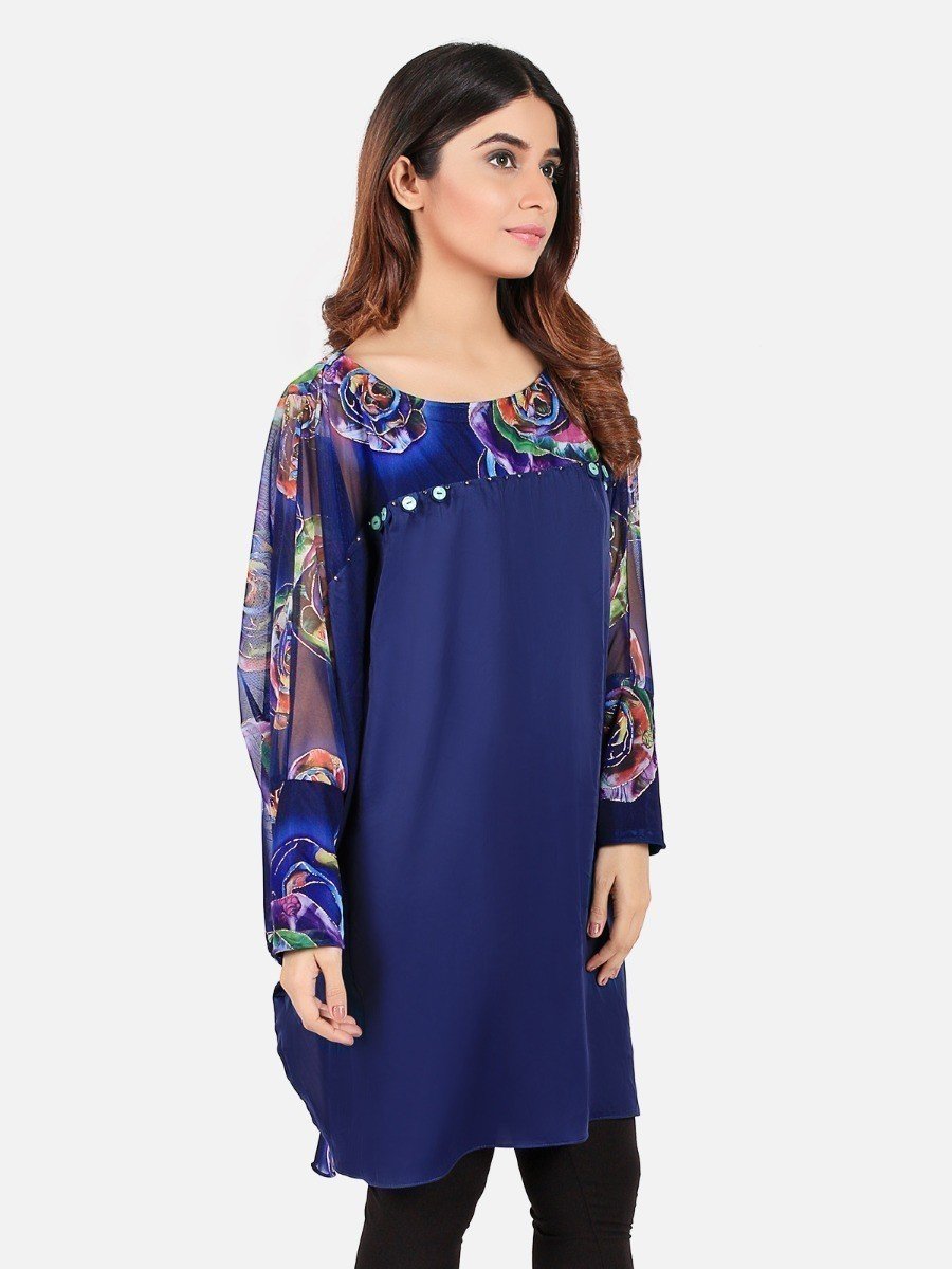 Edenrobe - Women's Navy Blue Western Top - ELTW19-66713