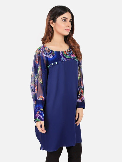 Edenrobe - Women's Navy Blue Western Top - ELTW19-66713