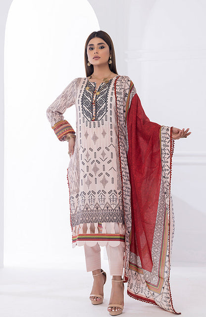 Alzohaib - 3 PIECE UNSTITCHED DIGITAL PRINTED LAWN-ADL-2-23-01