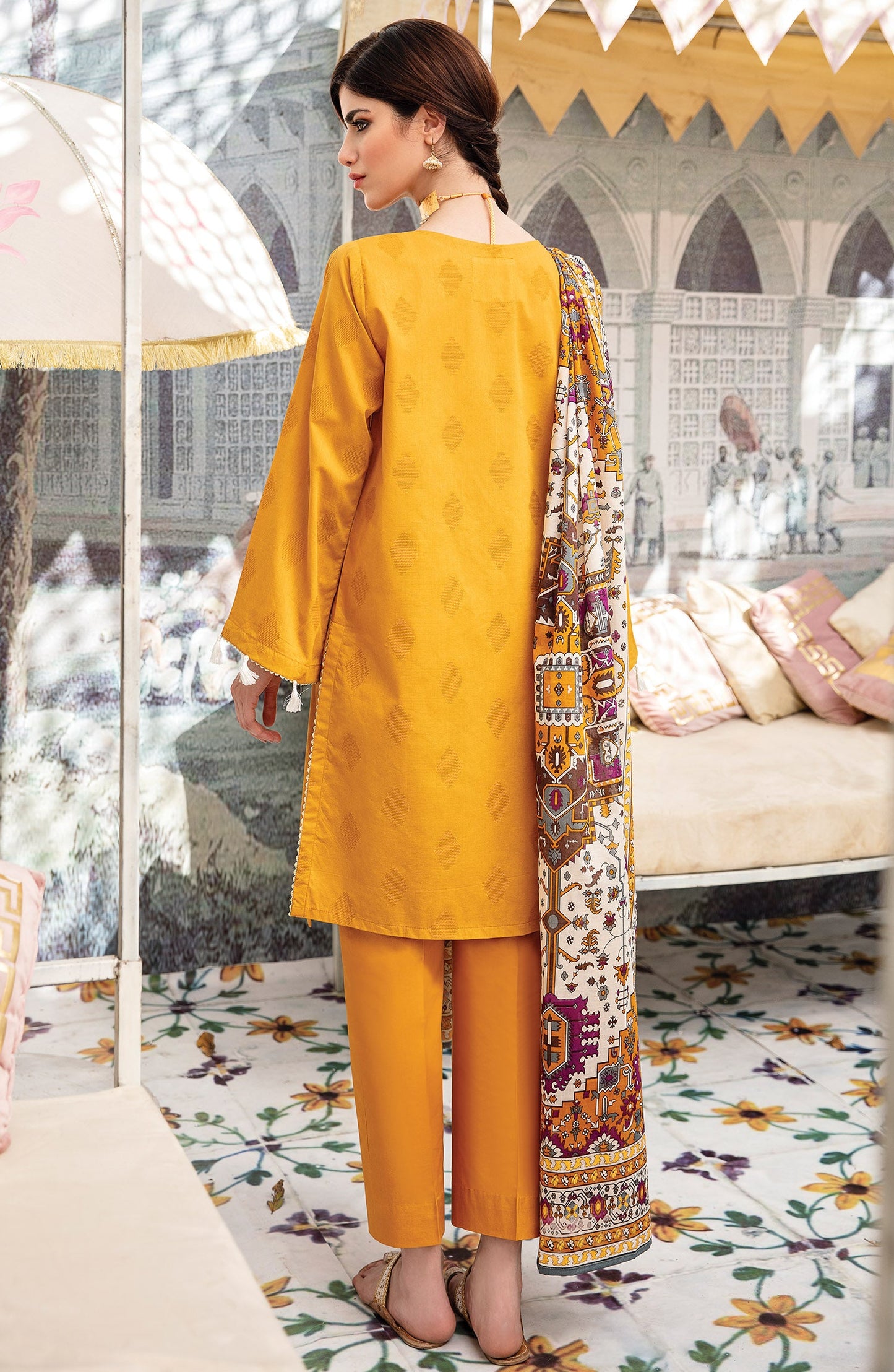 Orient - Unstitched 3 Piece Embroidered Jacquard Suit