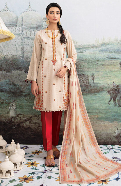 Orient - Unstitched 3 Piece Embroidered Jacquard Suit