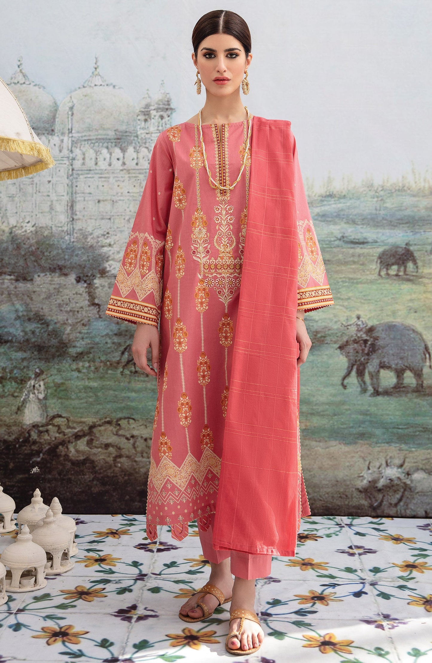 Orient - Unstitched 3 Piece Embroidered Lawn Suit