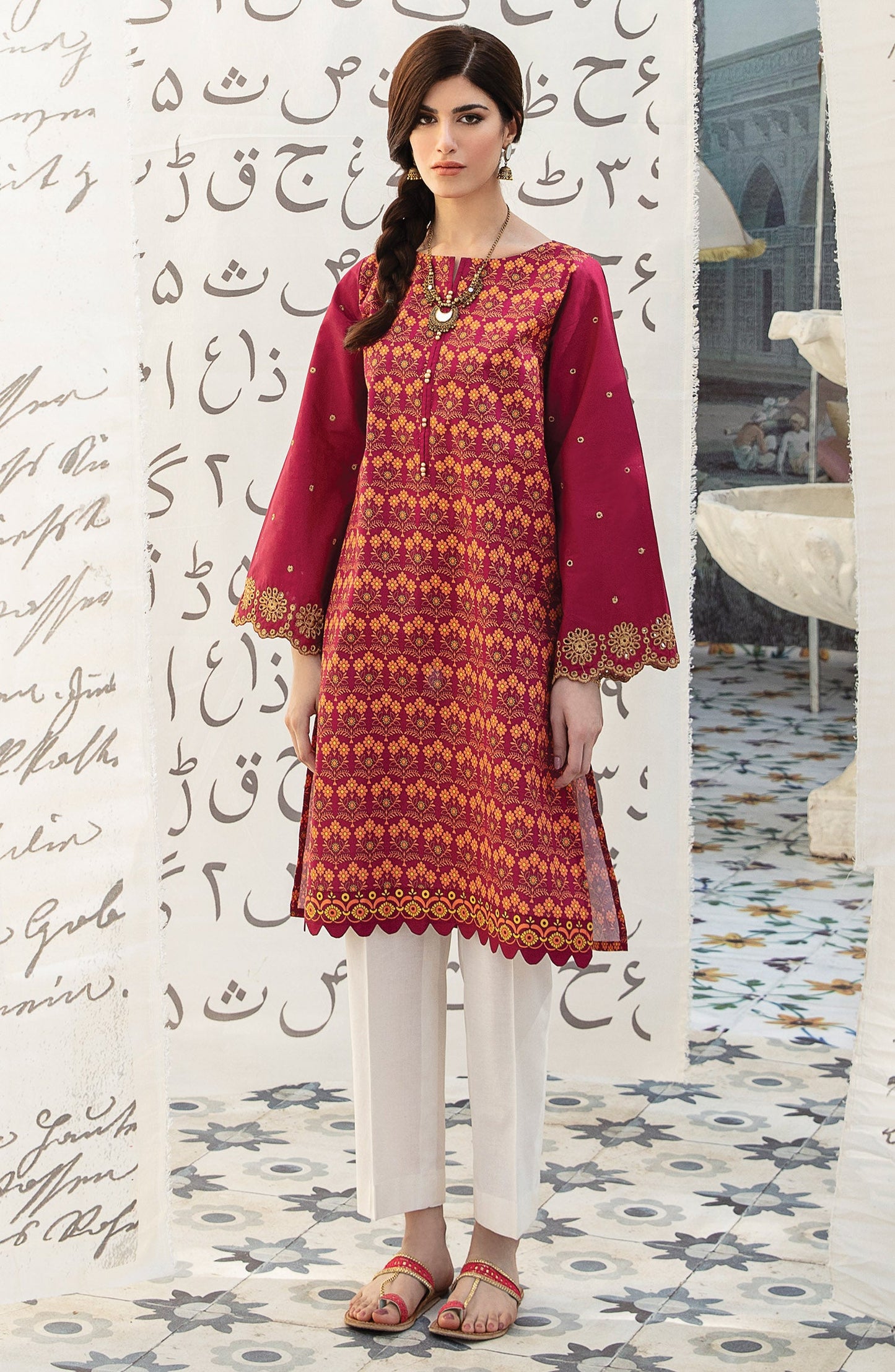 Orient - Unstitched 1 Piece Embroidered Lawn Shirt