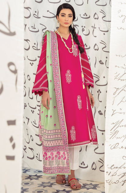 Orient - Unstitched 2 Piece Puff Printed Lawn Shirt Dupatta