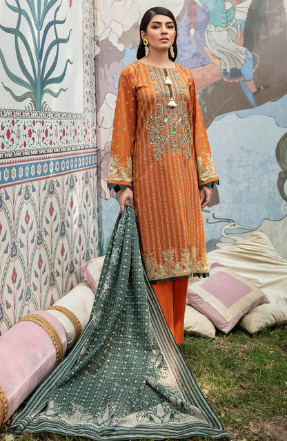 Orient - Unstitched 3 Piece Embroidered Lawn Suit
