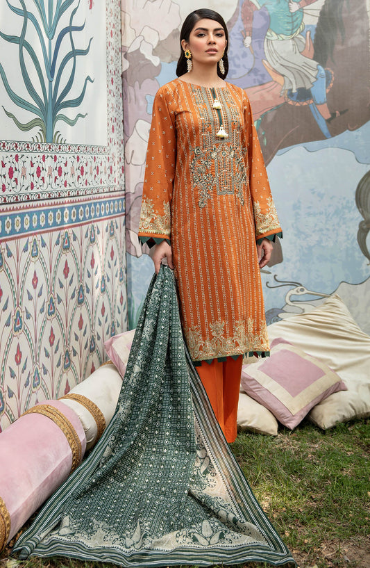 Orient - Unstitched 3 Piece Embroidered Lawn Suit