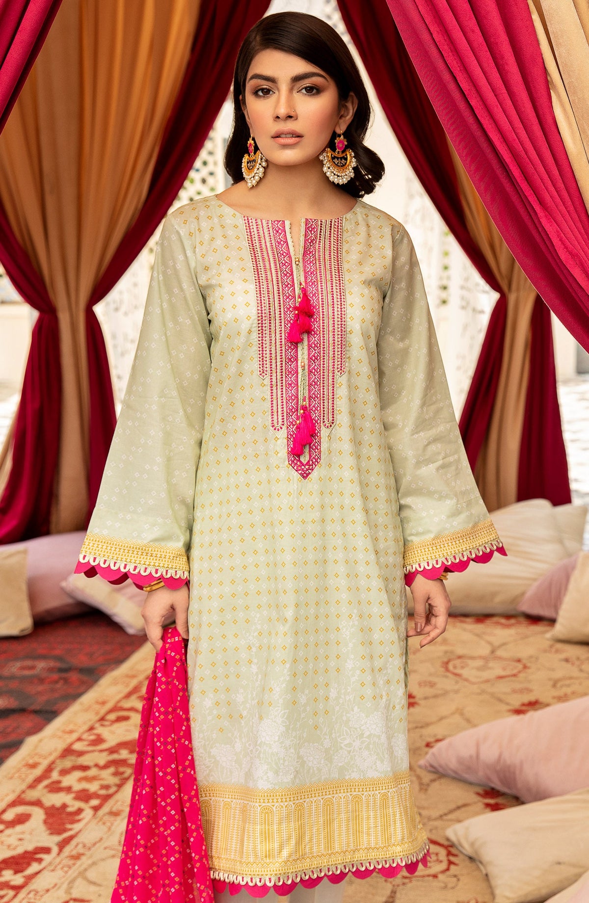 Orient - Unstitched 3 Piece Embroidered Lawn Suit
