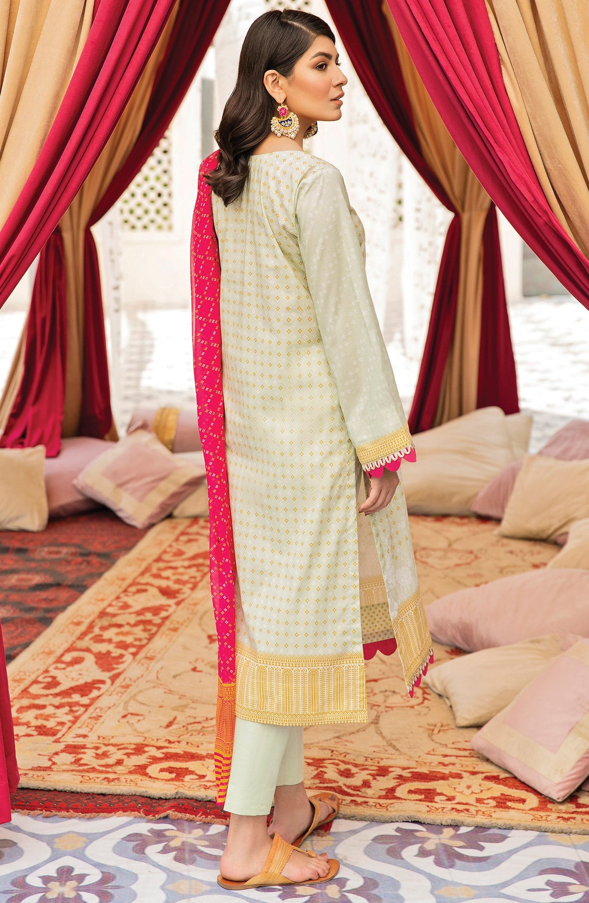 Orient - Unstitched 3 Piece Embroidered Lawn Suit