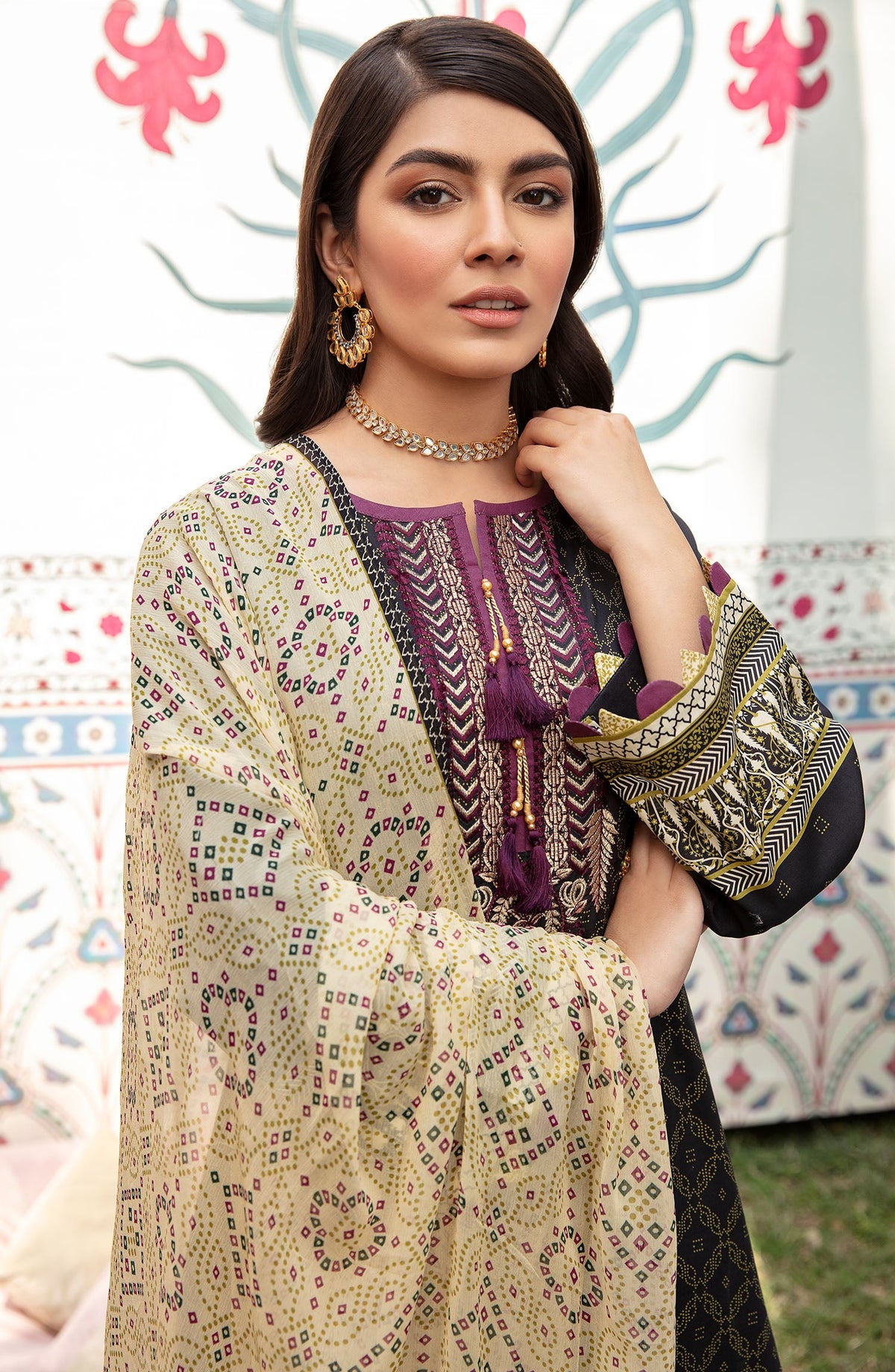 Orient - Unstitched 3 Piece Embroidered Lawn Suit