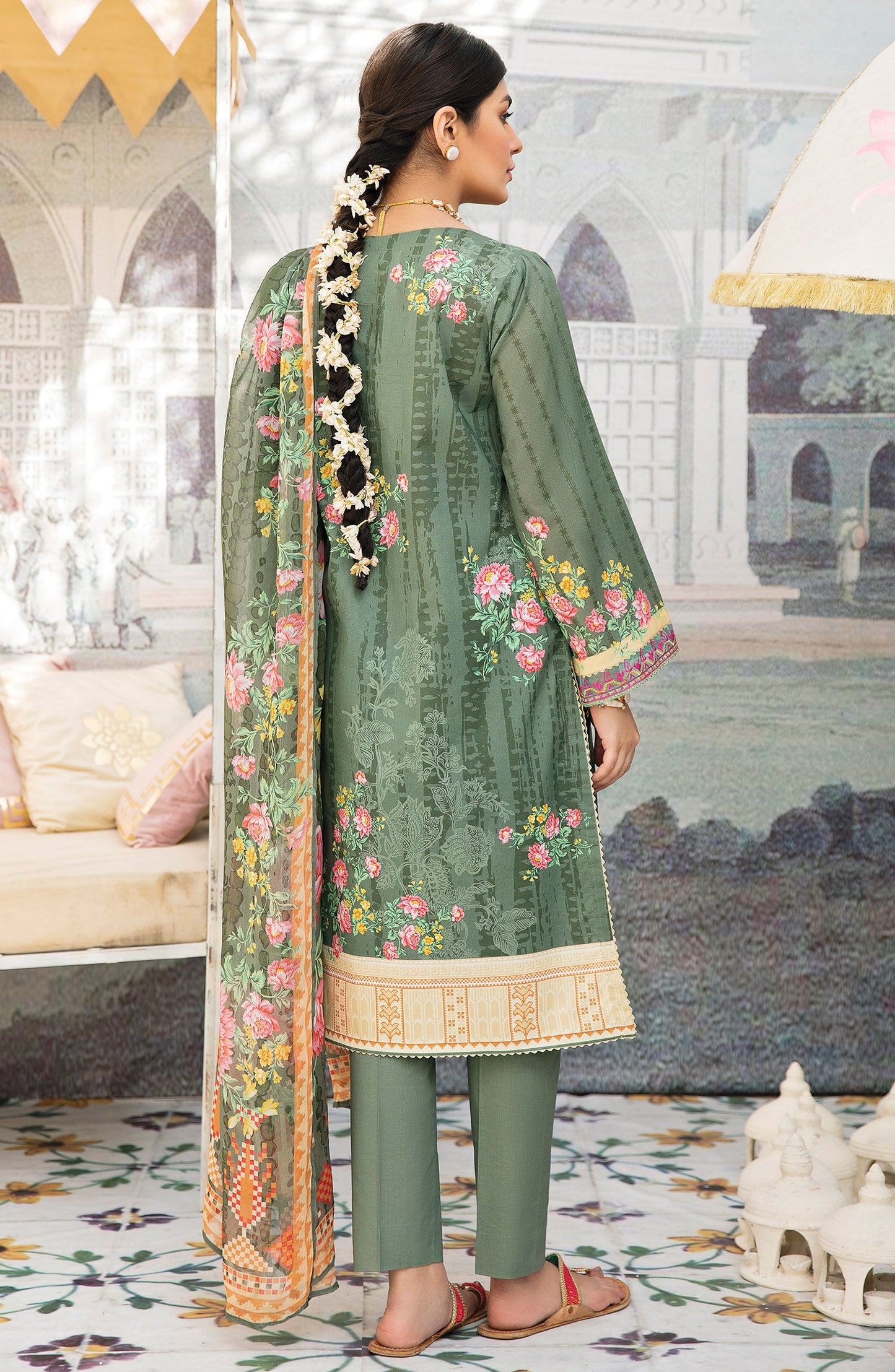 Orient - Unstitched 3 Piece Embroidered Lawn Suit