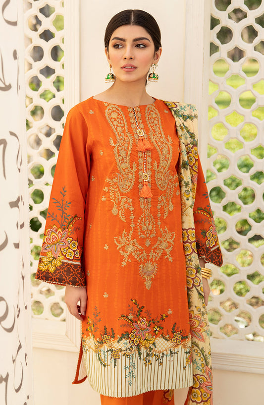 Orient - Unstitched 3 Piece Embroidered Lawn Suit