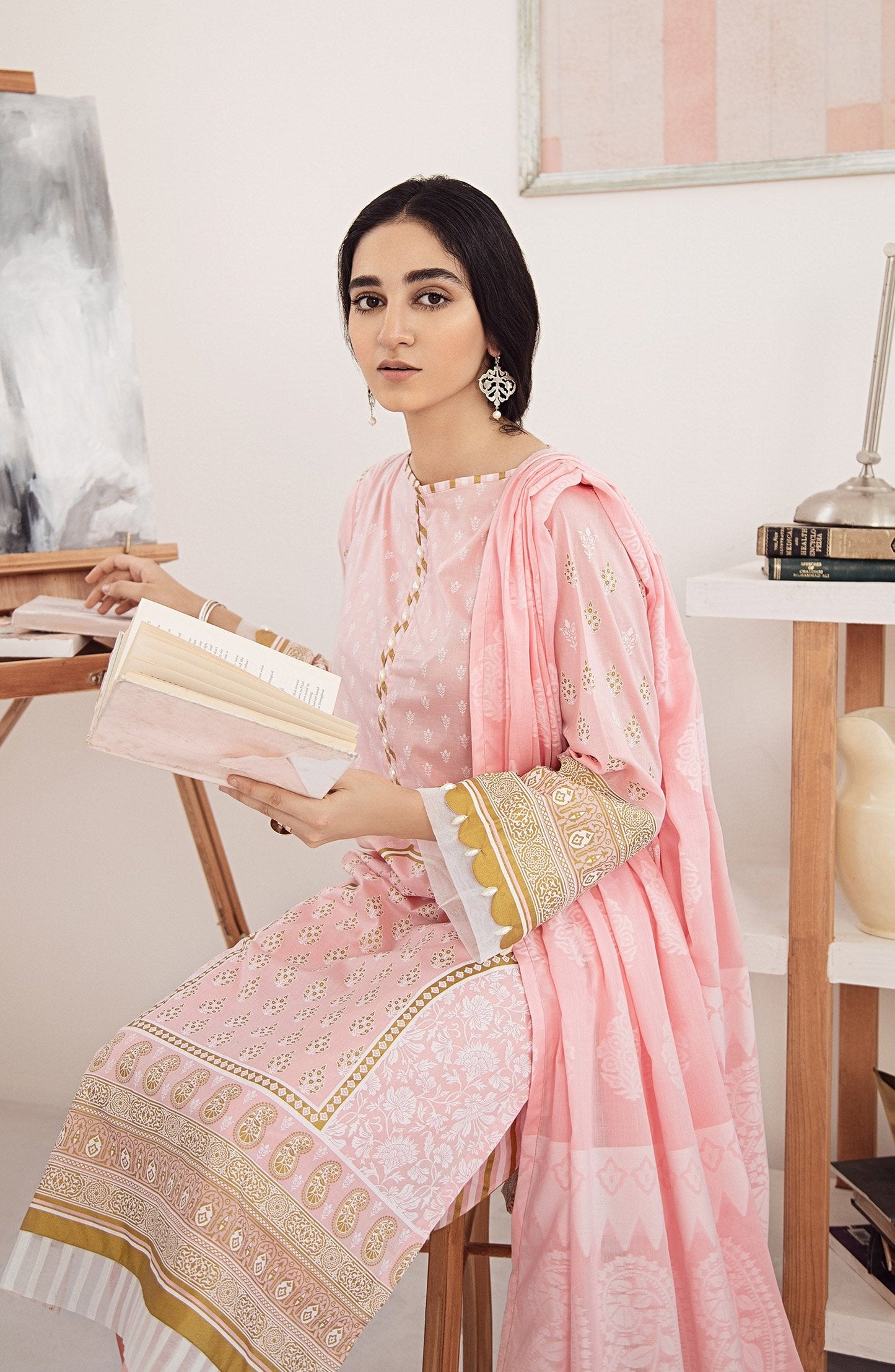 Orient - Unstitched 2PC Pearl Printed Shirt Jacquard Dupatta