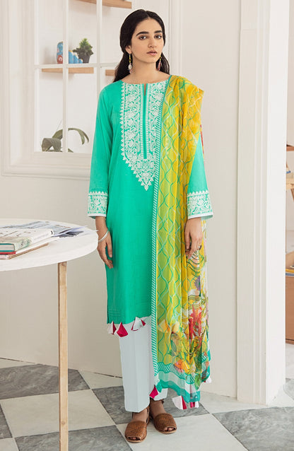 Orient - Unstitched 2PC Embroidered Jacquard Shirt and Chiffon Dupatta