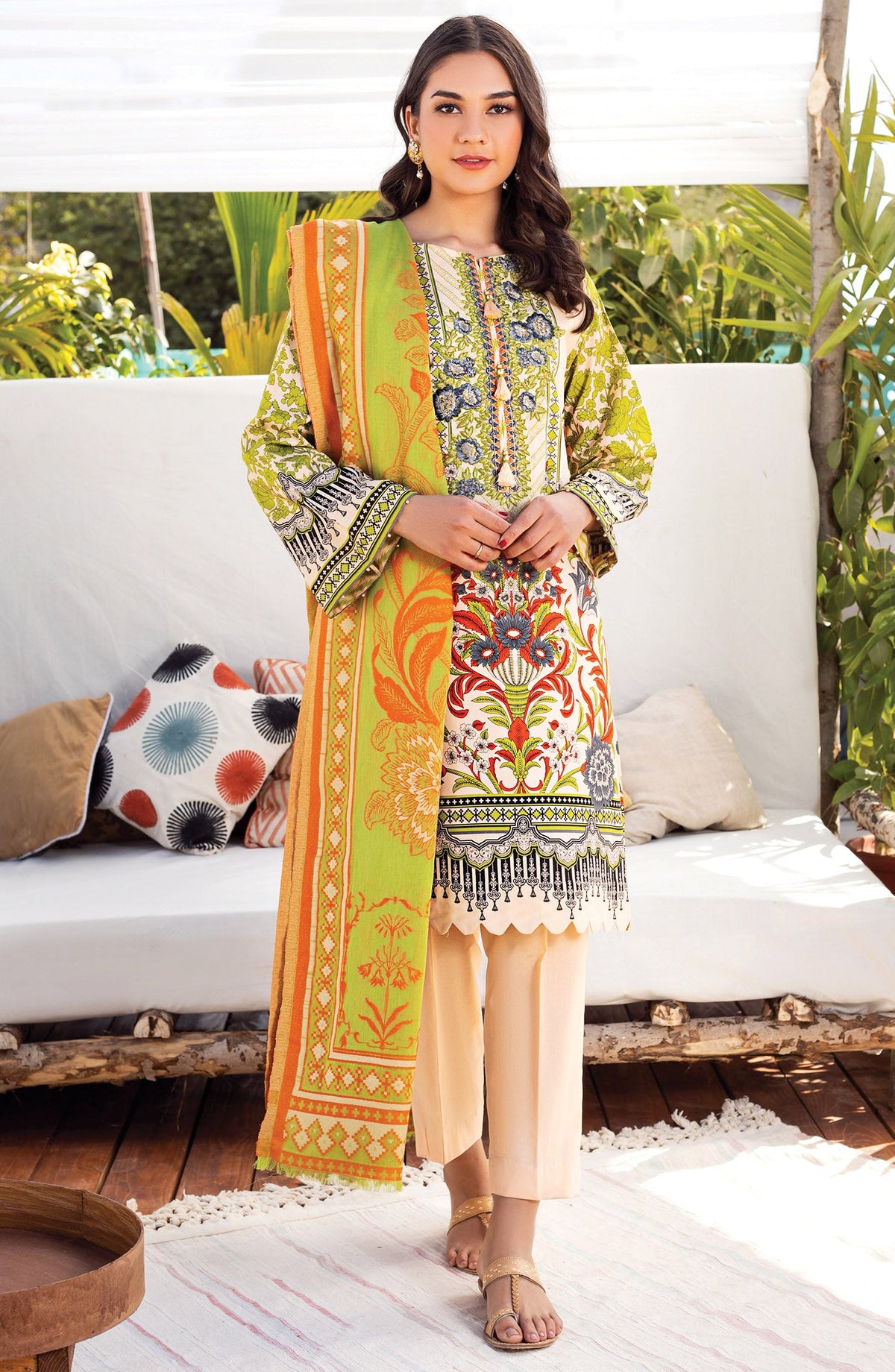 Orient - Unstitched 3 Piece Embroidered Lawn Suit