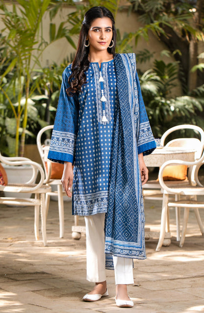 Orient - Unstitched 2 Piece Printed Lawn Shirt Dupatta