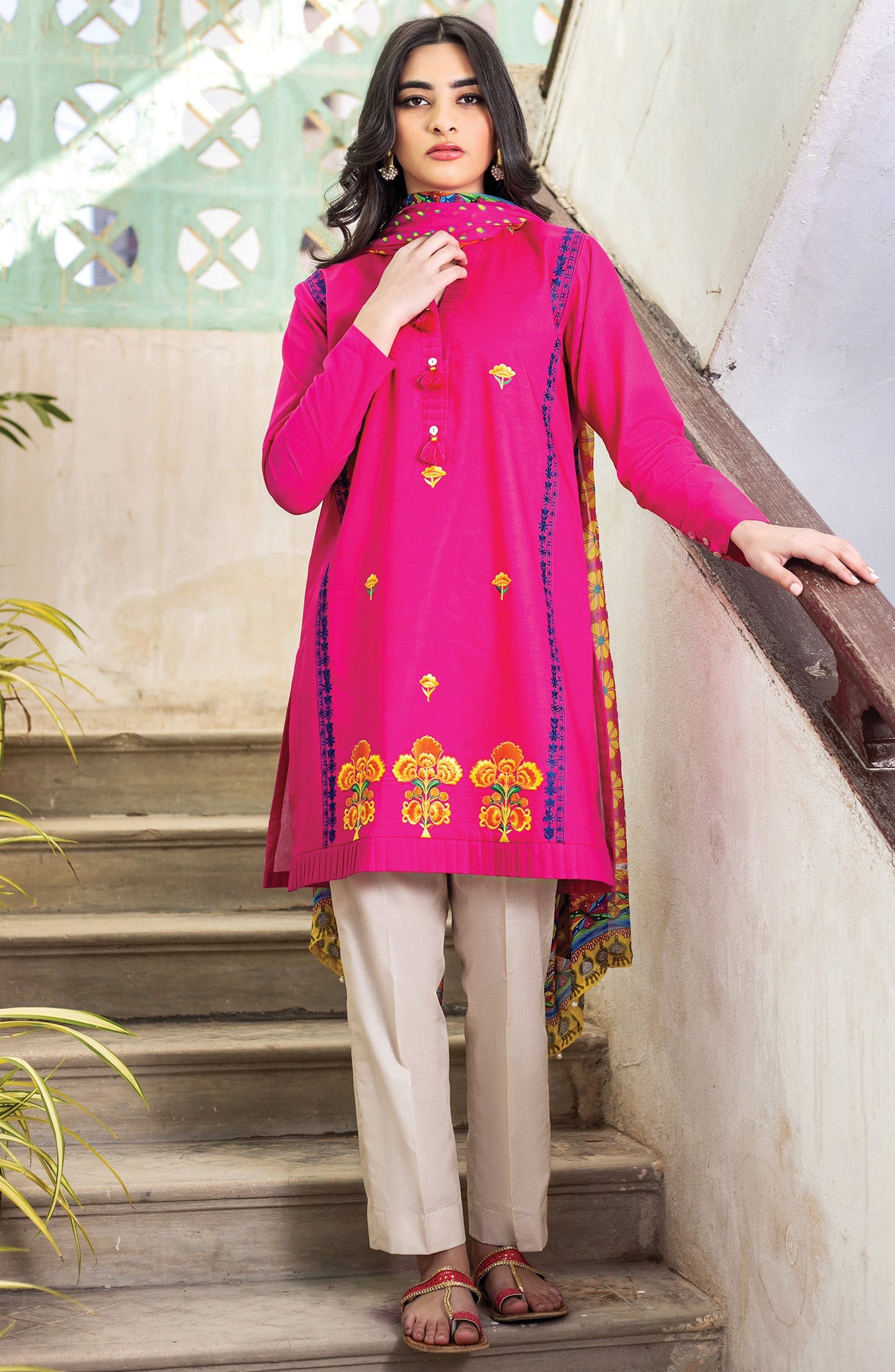 Orient - Unstitched 3 Piece Embroidered Lawn Suit
