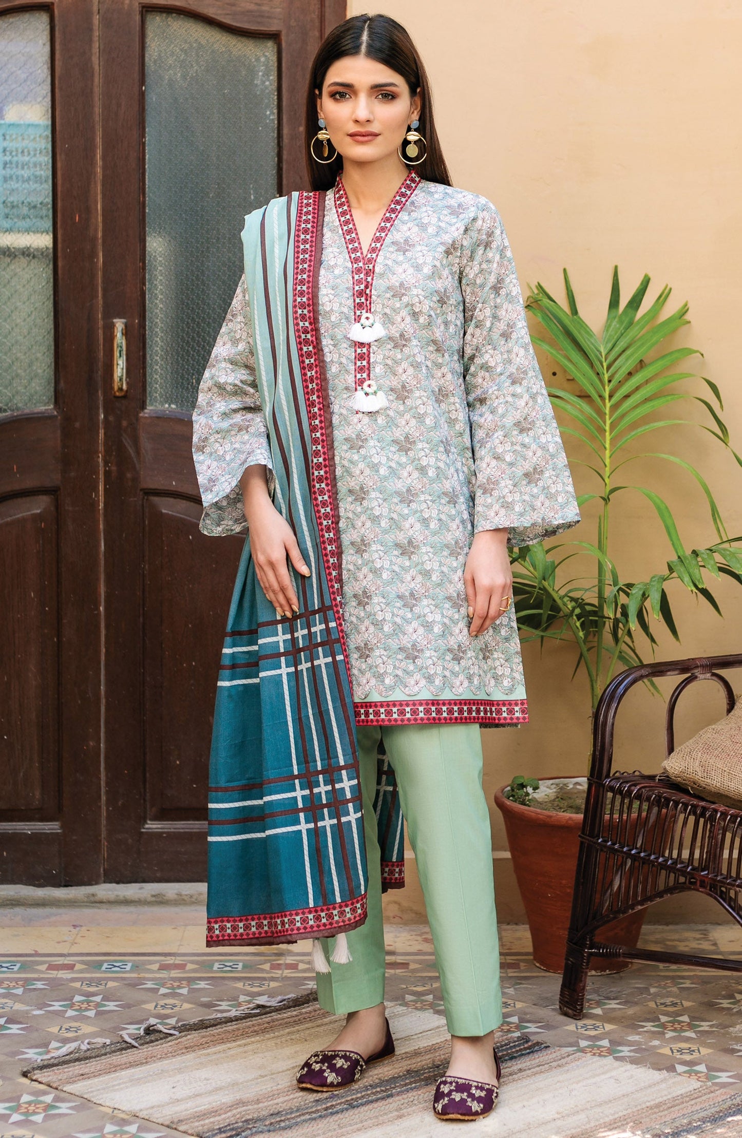 Orient - Unstitched 3 Piece Printed Lawn Suit