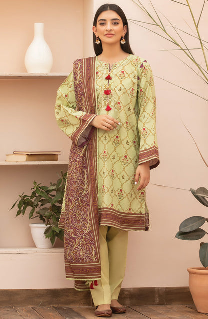 Orient - Unstitched 2 Piece Printed Lawn Shirt Dupatta