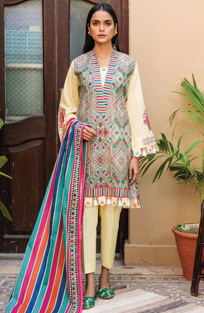 Orient - Unstitched 3 Piece Embroidered Lawn Suit