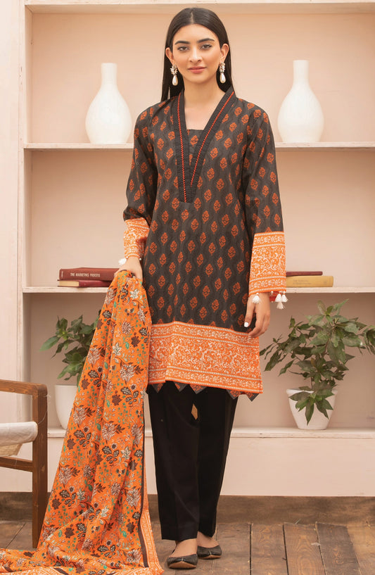 Orient - Unstitched 2 Piece Printed Lawn Shirt Dupatta